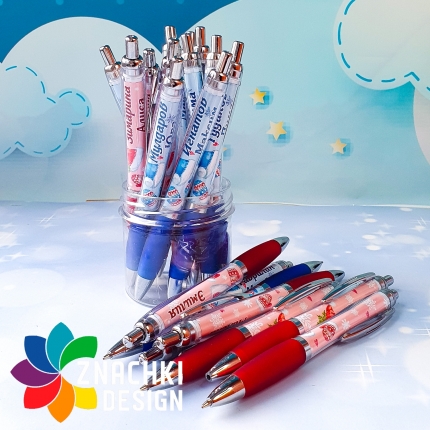 ручки, пластик, новый год, варежки, шапка, снежинки, розовый, синий
